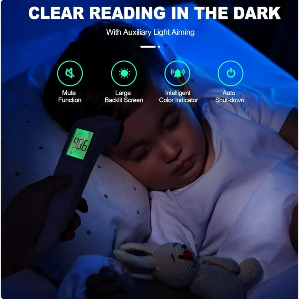No-Touch Digital Thermometer for Kids and Adults - Quick 1-second Read