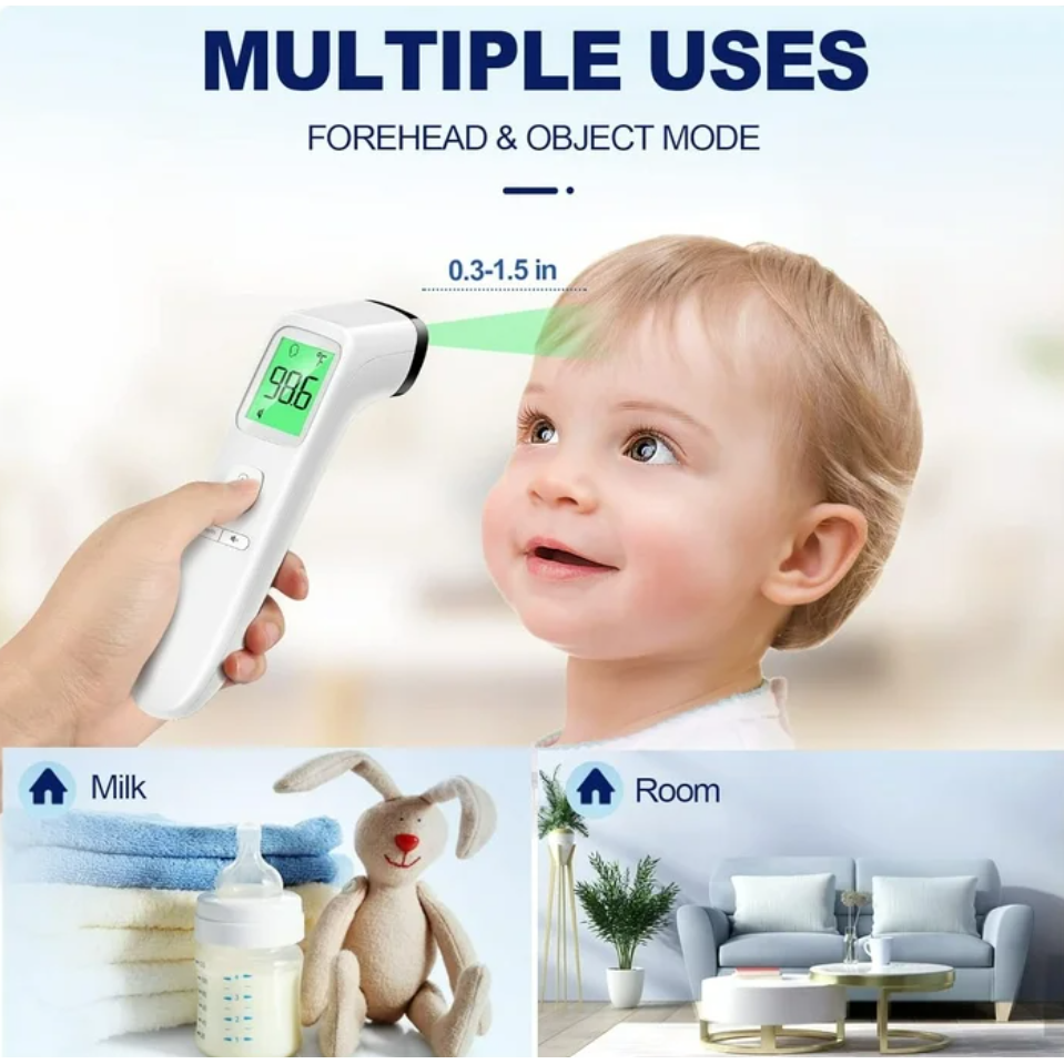 No-Touch Digital Thermometer for Kids and Adults - Quick 1-second Read