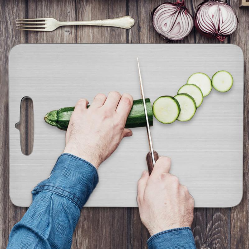 Double-Sided Titanium Cutting Board - Food Grade & Portable